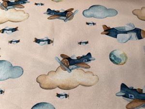 Bomuldsjersey - flyvemaskiner i skyen